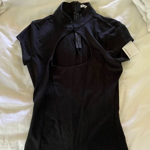 Reformation black keyhole top xs